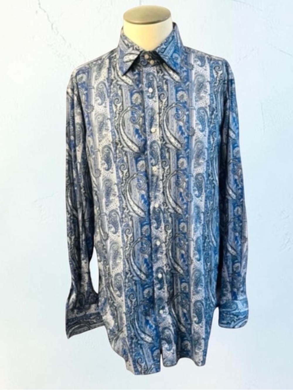 ETRO Paisley Print Cotton Shirt Size LARGE